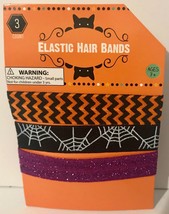 Halloween Elastic Hair Bands Set of 3 NEW ~ Halloween Treat, Party Favor... - £2.49 GBP