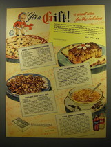 1945 Karo Syrup Ad - recipes for Fruit Meringue Cookies, Glaze for Fruit Cake - £14.54 GBP