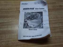 Rival crock pot owner&#39;s guide with recipes - £8.24 GBP
