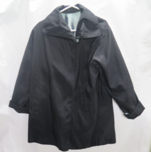 MYCRA PAC Reversible Black Silver Nickel Windbreaker rain coat packable ... - $74.05