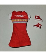 VTG Coca Cola Party Barbie Red White Dress Sneakers Shoes Lot Set 1998 - £10.94 GBP