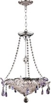 Chandelier Dale Tiffany Rowley Traditional Antique 3-Light Polished Chrome - £481.41 GBP