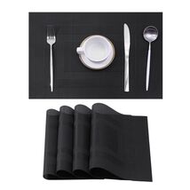 Leetaltree Black Frame Heat Resistant Non-Slip PVC Placemats Set of 4 - $257.61 MXN