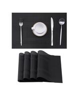 Leetaltree Black Frame Heat Resistant Non-Slip PVC Placemats Set of 4 - $257.61 MXN