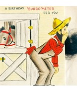 1960s Birthday Greeting Card Funny Humor Burro Meter Donkey Used Vintage... - €17,15 EUR