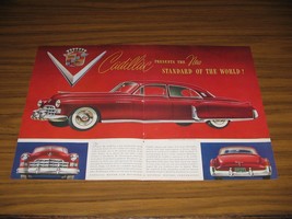 1948 Print Ad Cadillac Red with White Sidewall Tires - $19.73