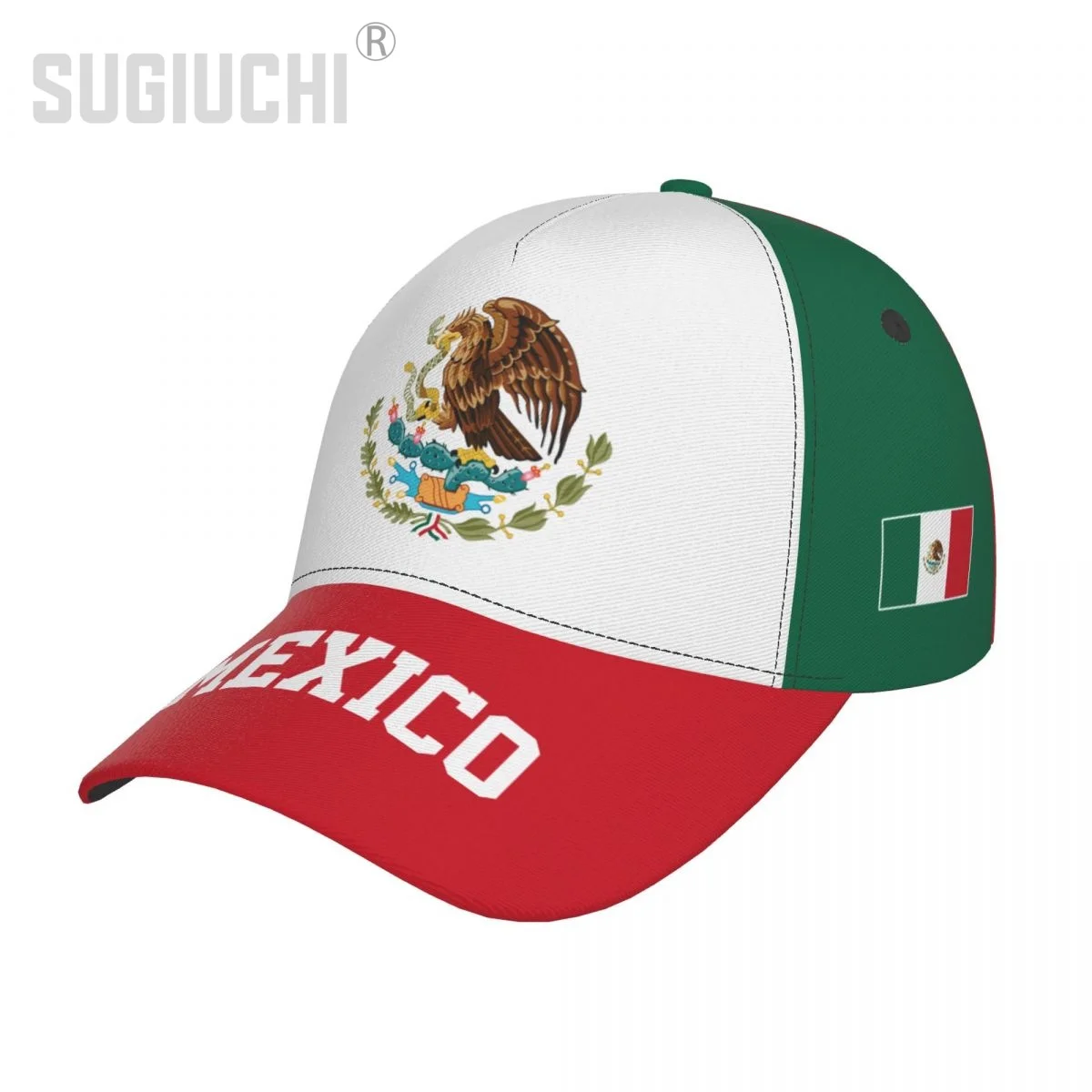 Unisex Mexico Flag Mexican Adult Baseball Cap Patriotic Hat for Baseball Soccer - £25.04 GBP