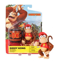 Nintendo Donkey Kong Diddy Kong 4&quot; Figure with DK Barrel Mint on Card - £15.59 GBP