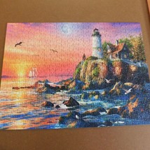 Lighthouse At Sunset Ravensburger 500 piece Jigsaw Puzzle 19x14 inches C... - £7.67 GBP