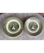 2 The Old Curiosity Shop Saucer Plate 6&quot; Teapot Hinges Royal USA Green C... - €5,86 EUR