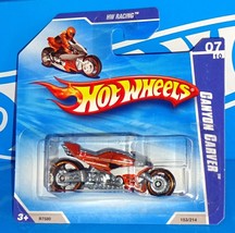 Hot Wheels 2010 Short Card HW Racing #153 Canyon Carver Motorcycle Dark Orange - £2.74 GBP