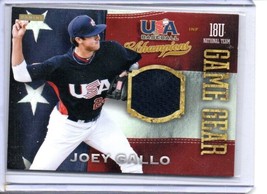 Joey Gallo 2013 Panini USA Baseball Champions 18U Game Gear Used Jersey Card #13 - £4.95 GBP