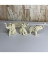 Lenox Ivory Elephants Set of 3 Figurines SMALL - $991.86 MXN
