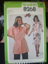 Simplicity 8268 Pullover Dress &amp; Tunic Pattern - Size M (14-16) Bust 36-38 - $8.79