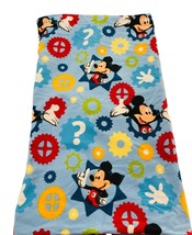 Mickey Mouse Baby Fleece Blue Blanket W/ Zipper Red Inner 47&quot; x 27&quot; - £14.09 GBP