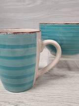 Royal Norfolk Teal Turquoise Swirl 3x Cereal Bowl / 4x mug cup - £14.49 GBP