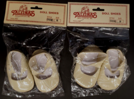 Set of 2 Tallinas Doll Shoes, Size 2 Style 002 Tan Vinyl - $14.84