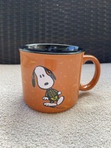Orange Black Halloween Peanuts Snoopy Skeleton Mug Cup Jumbo Coffee Tea ... - £13.28 GBP