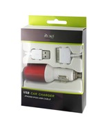 Fashionable USB Car Charger with USB Data Cable for AT&amp;T Apple iPhone 4 ... - $18.10 CAD