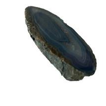 Agate Paperweight Blue Geode Crystal Polished Slab Display Brazil Decor ... - £11.97 GBP