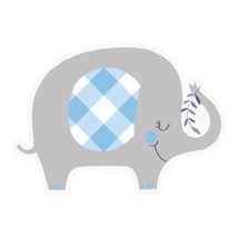 Floral Elephant Blue Boy Baby Shower Party Invitations 8 ct - £2.55 GBP