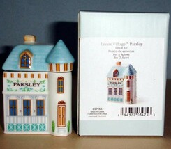 Lenox Spice Village &quot;PARSLEY&quot; Spice Jar 3&quot; Mini Porcelain House 2024 New... - €56,35 EUR