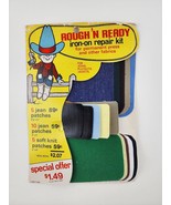 Vintage Rough &amp; Ready Iron-on Denim repair patch kit many colors &amp; sizes... - £13.21 GBP