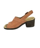 Rockport Women’s Rubber Block Heel Ankle Strap Leather Peach Color Sanda... - £11.65 GBP