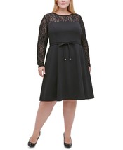 New Tommy Hilfiger Black Flare Lace Dress Size 22 W Women - £72.29 GBP