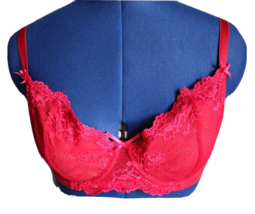 Gilligan &amp; O&#39;Malley Women&#39;s Red Lace Underwire Bra ~34DD~ 02-0510 - £9.72 GBP