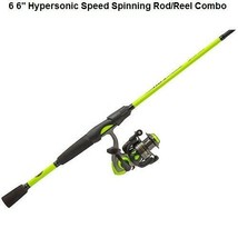 Fishing Pole Lew’s Hypersonic 6′ 6&quot; Speed Spinning Rod Reel Combo Ambidextrous - £43.49 GBP