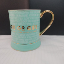 You Go Girl Female Artists Mint Ceramic Mug 12 Oz w/ Gold Handle NIB - $19.79