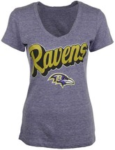 5th &amp; Ocean by New Era Women&#39;s Baltimore Ravens Tri-Natural T-Shirt, X-L... - $28.00