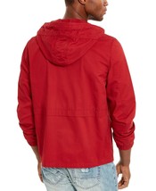 AMERICAN RAG Men&#39;s Hooded Field Jacket Red Size Large B4HP - £17.28 GBP