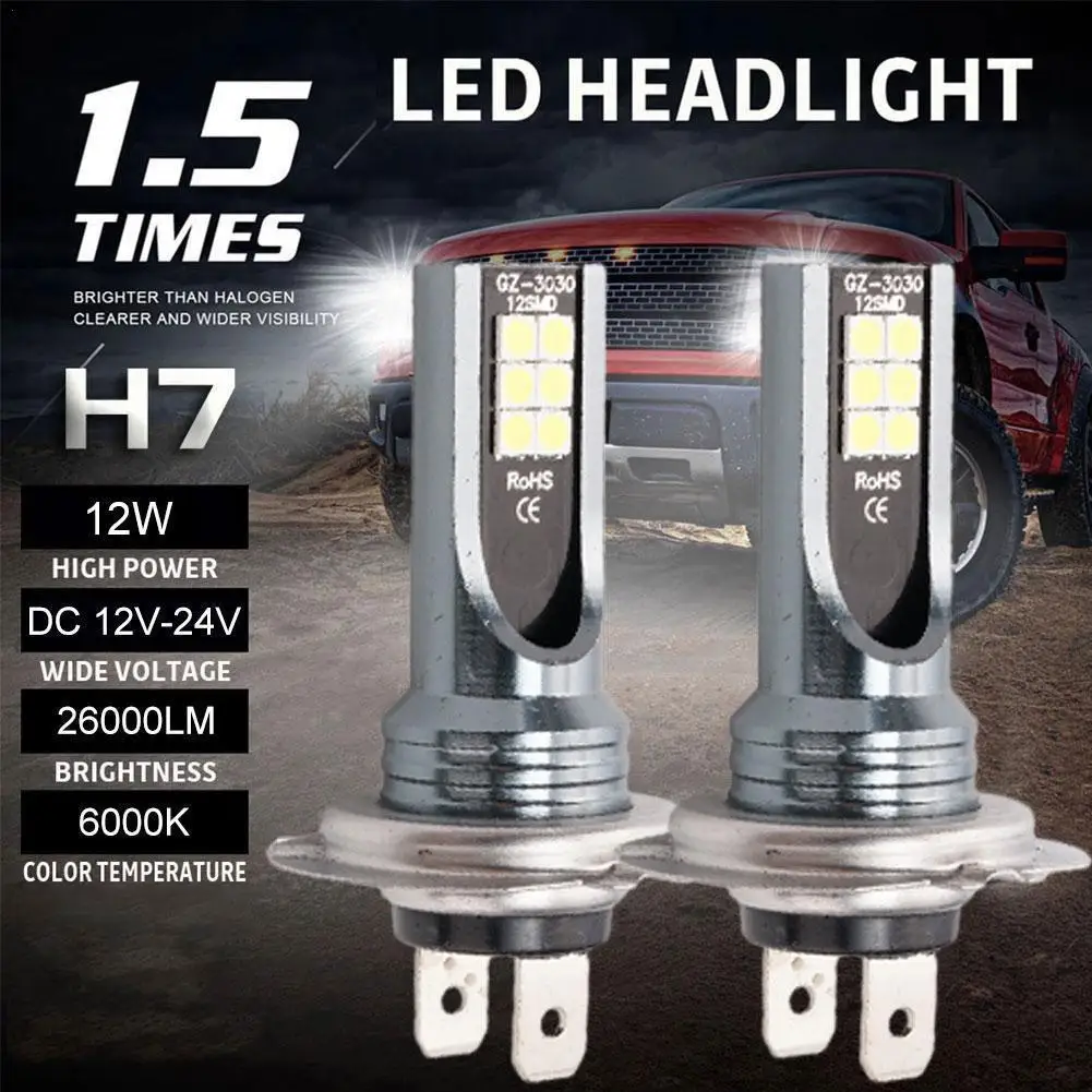 1pcs H7 LED Headlight Bulb Beam 100W High Power LED H1 H3 H4 H11 Headlamp 6000K - £7.87 GBP+