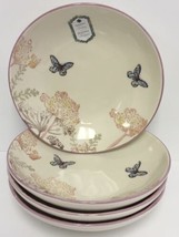 4 Soup Cereal Bowl Plates Butterfly Papart Seramik Turkish 9&quot; New - $41.58