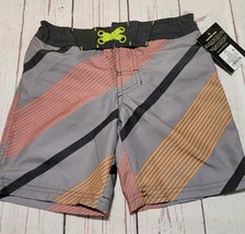 Art Class Size 18 gray striped Boys Bathing Suit Bottoms - $8.50