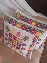 Set of 2 Decorative Throw Pillow Covers, Ethnic Multicolored Cotton Pillow Cases - £77.39 GBP