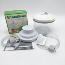 Food Saver Wide Mouth Jar Sealer &amp; 25oz Canister w/Lid plus Accessory Hoses - £23.03 GBP