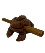 Vintage Artisan Made Wooden Bullfrog Percussion Noise Maker - $26.04 CAD