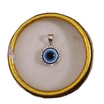 Evil Eye Blue Pendant/Locket with White Zircon  925 Sterling Silver (Pac... - $59.35