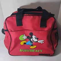 Disney Mickey Mouse Brunswick Team Mickey Vintage Bowling Bag Tote w/ St... - $26.64