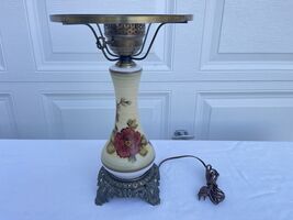 Vintage Accurate Casting Porcelain Hurricane Lamp - Missing Shade - Works - $53.45
