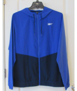 Reebok Lightweight  Woven Active Jacket w/Hood Vector Blue Mens Sz XL NWT - $22.93