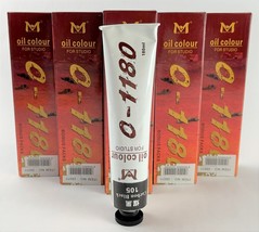 5 Pack Artist Quality Oil Paints Carbon Black 180ml Tube Professional Oi... - $564.18 MXN