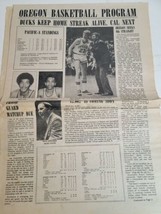 Vintage 1970s University of Oregon Ducks Basketball Program UofO VTG Ron Lee - £8.92 GBP