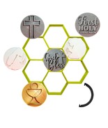 First Communion and Hexagon Set Of 8 Cookie Stamps And Cutter Made In US... - $513.56 MXN