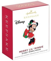 Hallmark Merry Lil&#39; Minnie - Disney Minnie Mouse  Miniature Ornament 2021 - £16.85 GBP