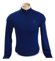 Spyder Active ProWeb Blue 1/4 Zip Long Sleeve Pullover Shirt Men&#39;s S NWT - $68.99
