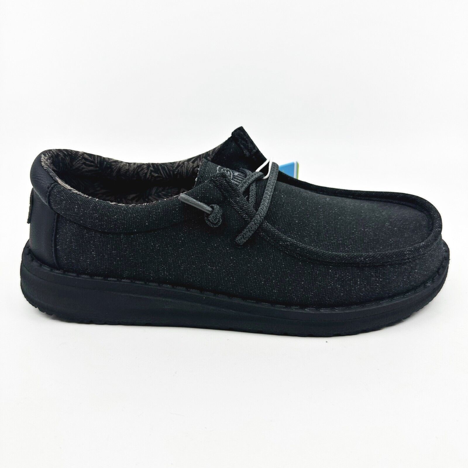Primary image for Hey Dude Wally Youth Basic Black Kids Comfort Slip On Shoes